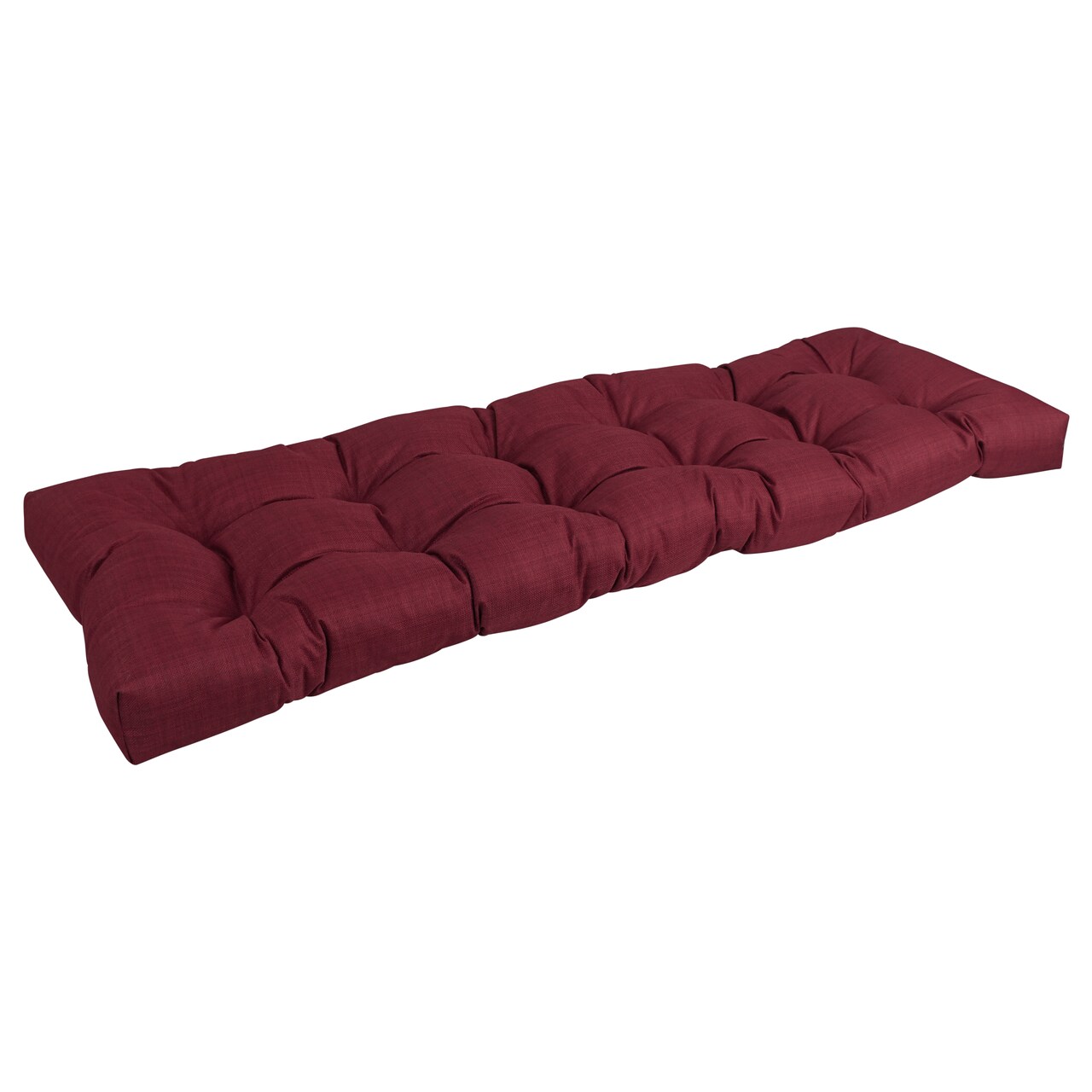 55-inch by 19-inch Tufted Solid Outdoor Spun Polyester Loveseat Cushion Red-Color